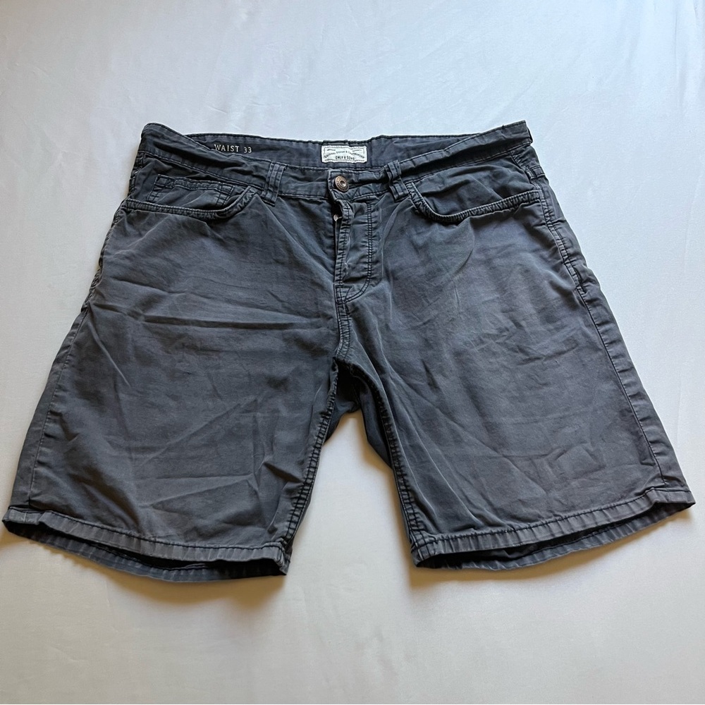 ONLY & SONS grey mens‎ denim cotton elastane blend shorts